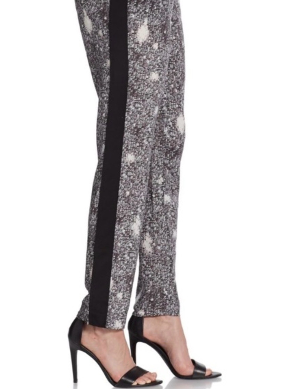 Marc By Marc Jacobs 100% Silk Black & White Jogger-Style Pant - Sz 4